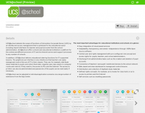 App Center Provider Portal. Beispiel: UCS@school.