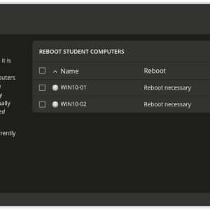 UCS@school 5: Reboot computers for exams